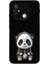 Xiaomi Redmi 12C ile Uyumlu Sevimli Panda (0214D) Tasarımlı Siyah Lansman Kılıf 1