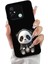 Xiaomi Redmi 12C ile Uyumlu Sevimli Panda (0214D) Tasarımlı Siyah Lansman Kılıf 2