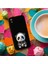 Huawei Y5 2019 ile Uyumlu Sevimli Panda (0214D) Tasarımlı Siyah Lansman Kılıf 4