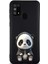 Samsung Galaxy M31 ile Uyumlu Sevimli Panda (0214D) Tasarımlı Siyah Lansman Kılıf 1