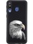 Samsung Galaxy M30 ile Uyumlu Kartal (0214C) Tasarımlı Siyah Lansman Kılıf 1