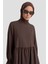 Fırfırlı Balon Kollu Tunik 25KD9018 Acı Kahve 2