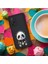 Xiaomi Mi 10T ile Uyumlu Sevimli Panda (0214D) Tasarımlı Siyah Lansman Kılıf 4