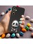 Samsung Galaxy A35 ile Uyumlu Sevimli Panda (0214D) Tasarımlı Siyah Lansman Kılıf 3