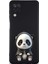 Samsung Galaxy M12 ile Uyumlu Sevimli Panda (0214D) Tasarımlı Siyah Lansman Kılıf 1