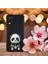 Samsung Galaxy M12 ile Uyumlu Sevimli Panda (0214D) Tasarımlı Siyah Lansman Kılıf 5