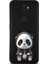 Oppo A5 2020 ile Uyumlu Sevimli Panda (0214D) Tasarımlı Siyah Lansman Kılıf 1