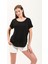 725107_KADIN Düşük Kollu Yuvarlak Yakalı Tshirt 4