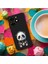 Tecno Spark 20 ile Uyumlu Sevimli Panda (0214D) Tasarımlı Siyah Lansman Kılıf 4