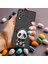 Samsung Galaxy A22 ile Uyumlu Sevimli Panda (0214D) Tasarımlı Siyah Lansman Kılıf 3