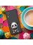 Samsung Galaxy A22 ile Uyumlu Sevimli Panda (0214D) Tasarımlı Siyah Lansman Kılıf 4