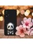 Xiaomi Redmi 9t ile Uyumlu Sevimli Panda (0214D) Tasarımlı Siyah Lansman Kılıf 5