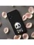 Xiaomi Redmi 9t ile Uyumlu Sevimli Panda (0214D) Tasarımlı Siyah Lansman Kılıf 7
