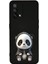 Oppo A74 ile Uyumlu Sevimli Panda (0214D) Tasarımlı Siyah Lansman Kılıf 1