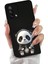 Oppo A74 ile Uyumlu Sevimli Panda (0214D) Tasarımlı Siyah Lansman Kılıf 2