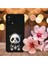 Oppo A74 ile Uyumlu Sevimli Panda (0214D) Tasarımlı Siyah Lansman Kılıf 5