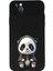 iPhone 12 Pro Max ile Uyumlu Sevimli Panda (0214D) Tasarımlı Siyah Lansman Kılıf 1