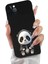 iPhone 12 Pro Max ile Uyumlu Sevimli Panda (0214D) Tasarımlı Siyah Lansman Kılıf 2