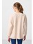 Bej Yumuşak Dokulu O Yaka Rahat Form Kadın Tunik Sweatshirt - 97305 10