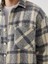 Yeni Sezon Rahat Kalıp Uzun Kollu Ekose Erkek Gömlek Ceket 3