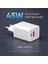 SL-ECG45 Type Usb-C 45W Pd + 18W USB Qc 3.0 Gan Beyaz Hızlı Ev Şarj Adaptörü 5