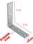 Mobilya Dolap Duvar Sabitleme Metal Köşebent 60X60X15 mm Bağlantı Aparatı L Demiri Gönye (50 Adet) 2
