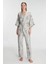Arias Closet Sabahlık Atlet ve Pantolon Takım Pamuklu Pijama Set 2