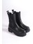 Lora Bağcıksız Lastikli Ortopedik Taban Kadın Bot Cst - Siyah 4