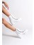 Emma Bağcıklı Fermuarlı Ortopedik Taban Topuklu Kadın Bot Cbt - Beyaz 3