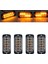 4 Pcs 12 LED Amber Strobe Acil Durum Sinyal LED &amp 2 Pcs Araç Pili Pozitif ve Negatif Koruyucu Kapaklar (Yurt Dışından) 4
