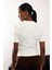 Beyaz Bisiklet Yaka Kısa Kol Triko 4