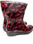 15101 Ulaş Kırmızı Çiçekli Kısa Kadın Yağmur Çizmesi 2