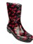 15101 Ulaş Kırmızı Çiçekli Kısa Kadın Yağmur Çizmesi 5