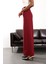 Bordo Kemerli Likralı Palazzo Pantolon 9150 5