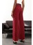 Bordo Kemerli Likralı Palazzo Pantolon 9150 6