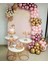50 Adet Pastel ve Krom Balon Zincir Seti Pembe, Krom Pembe ve Krom Gold 1