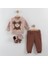 254051 Unisex Bebek Koalacık Panduflu Şardonlu 2'li Takım 1