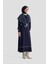 Fularlı Triko Elbise 25KTD955 Lacivert 3