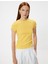 Basic Fitilli Tişört Kısa Kollu Bisiklet Yaka Slim Fit 1
