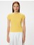Basic Fitilli Tişört Kısa Kollu Bisiklet Yaka Slim Fit 3