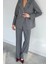 Kadın Iç Astarlı Blazer Ceket Pantolon Ikili Takım P-00019236 4