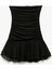 Slim Fit Tül Etek Ucu Detaylı Taşlı Straplez Mini Elbise 4