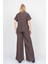 Arkası Yırtmaç Detaylı Gömlek - Beli Lastikli Cepli Pantolon Takım 70031 5