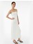Ince Askılı Fiyonklu Dokulu Bodycon Maxi Elbise 2