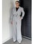 Kadın Iç Astarlı Kemer Detaylı Blazer Ceket Pantolon Ikili Takım P-00019233 1