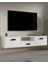 1328DROPCT-32 Duvara Montaj Tv Sehpası Beyaz-Siyah 7
