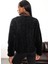 Siyah Kadife Detaylı Peluş Mont 5