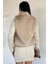 Kadın Iç Astarlı Ön Fermuarlı Peluş Yelek P-00019200 4