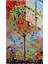 Renkli Soyut Ağaç Desenli Cam Tablo, Ev Dekoru, Salon Tablosu 2