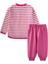 Çizgili Sweatshirt Takım 1-7 Yaş Fuşya 2